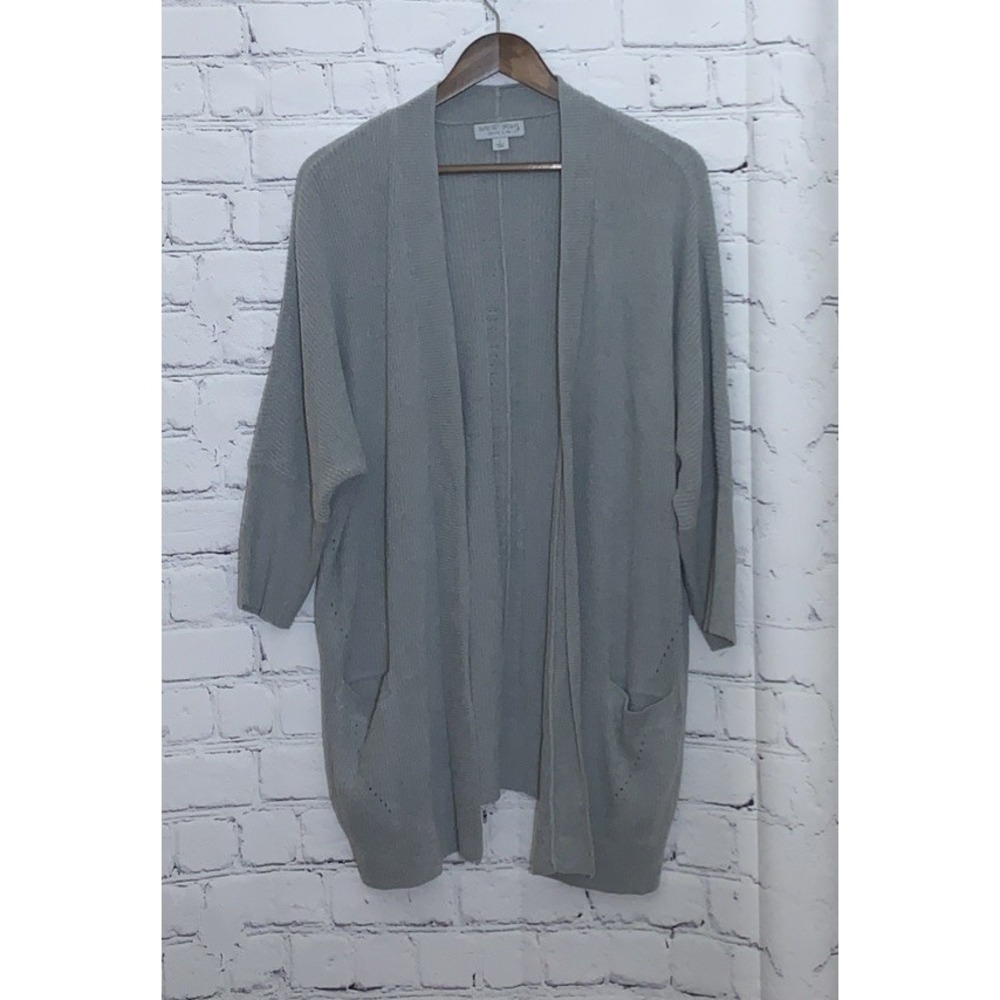 Barefoot Dreams Cozy Chic Ultra Lite Cardigan Women's Large Open Front Sweater
